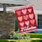 Be My Valentine Large Plaid & Heart Outdoor House Flag